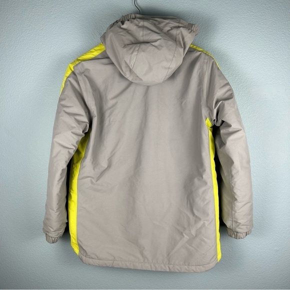 Lands End Grey and Yellow Fleece Lined Winter Ski Jacket Youth Size L (14-16) - Picture 2 of 12